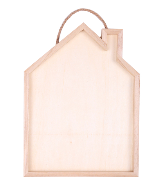HOUSE SHAPE WOOD SIGN
