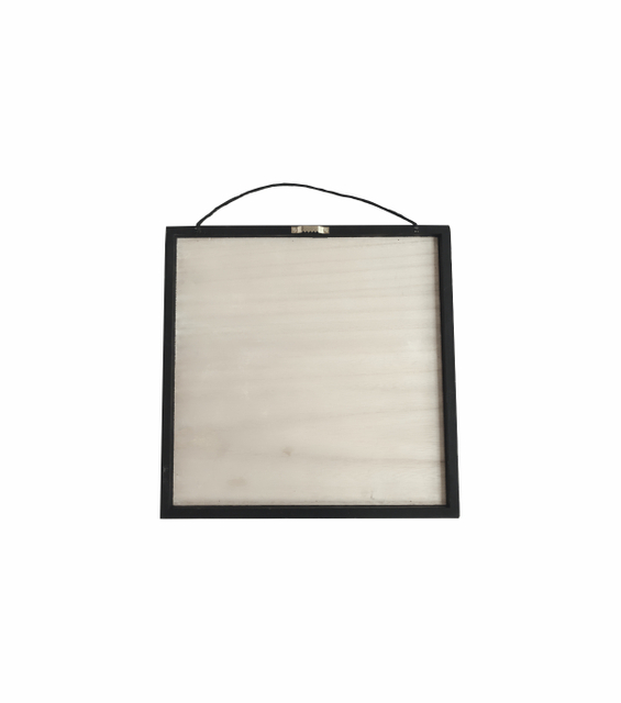 HAL WOOD SIGN BLACK WASH 12X12