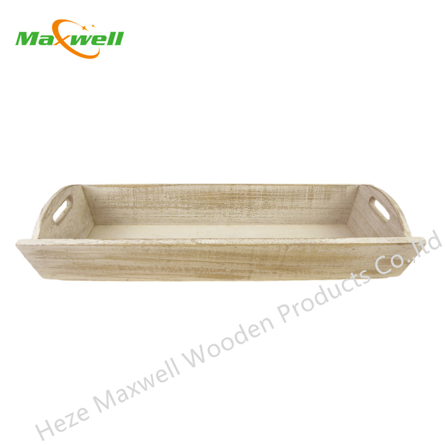 White Washed Wood Serving Tray