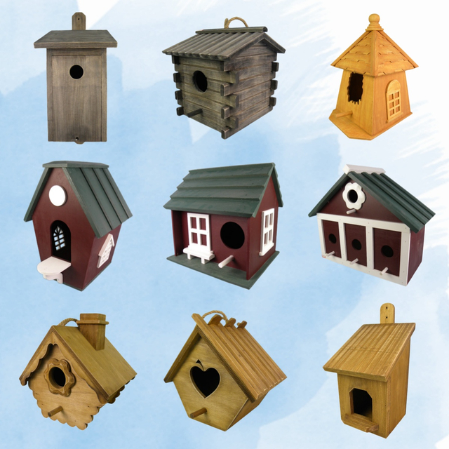 Outdoor Finished Wooden Birdhouse