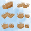 Rattan Edges Wood Serving Tray