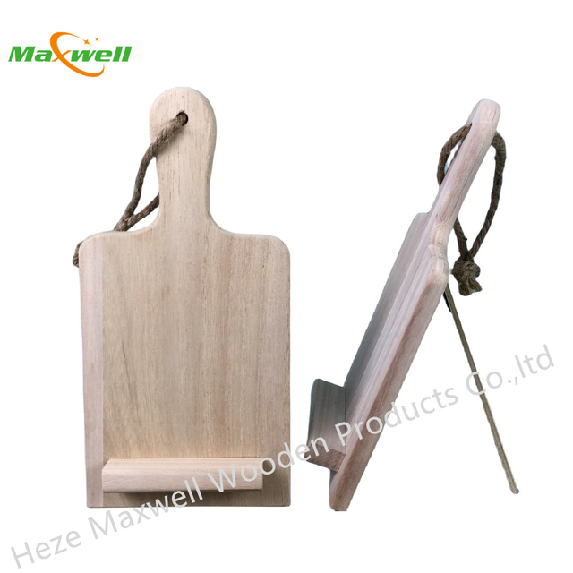 Wood Cookbook Holder-Cutting Board Shape
