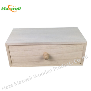 Wood Box With Drawer