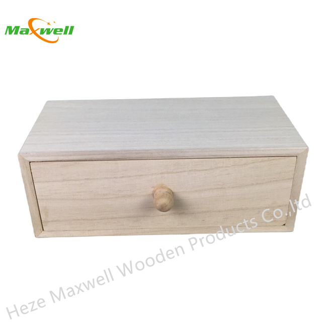 Wood Box With Drawer