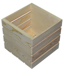 SQUARE BOX WOOD CRATE