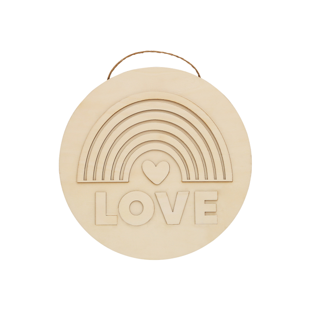 WOODSIGN LOVE RAINBOW
