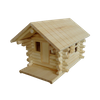Log Cabin Wooden Birdhouse