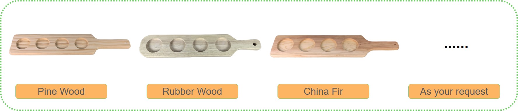 Wood Shot Glass Serving Tray-Materials