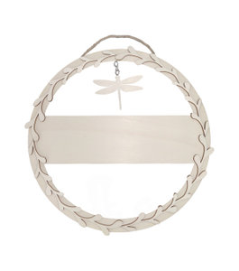Wood Wreath Hanging Dragonfly