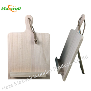 Wood Cookbook Holder-Cutting Board Shape