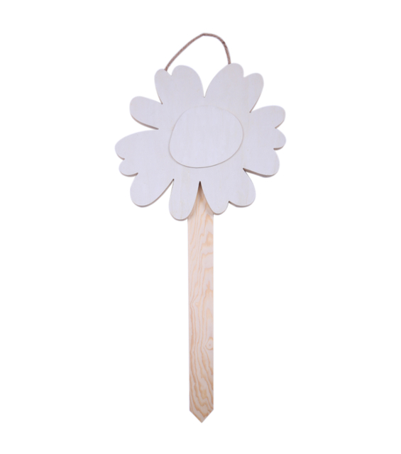 YARD SIGN STAKE FLOWER