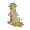 Multi-level Wooden Birdhouse